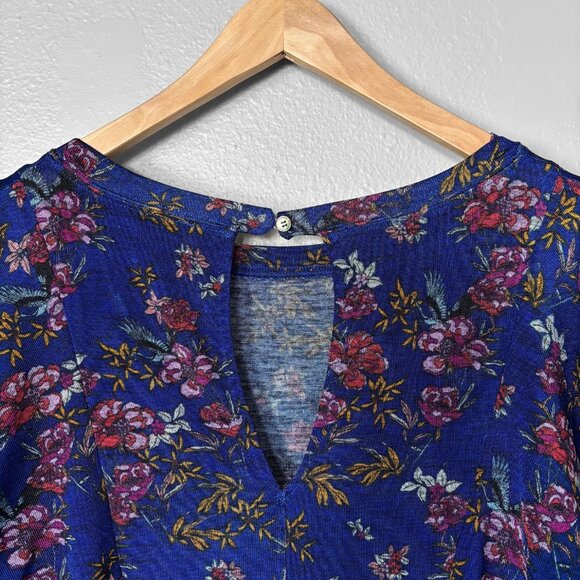 Free People Dock Street Floral Print Ruffle Blouse Womens Size XS Whimsigoth - Picture 11 of 14